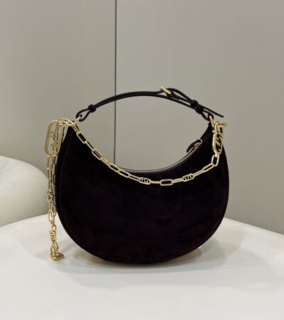 Replica Fendi Fendigraphy Large Black Velvet - Best Fake Designer Bags