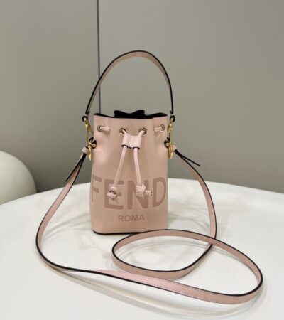 Replica Fendi Tresor Mini Bucket Pink - Best Fake Designer Bags