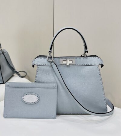 Replica Fendi Peekaboo Sky Blue - Best Fake Designer Bags