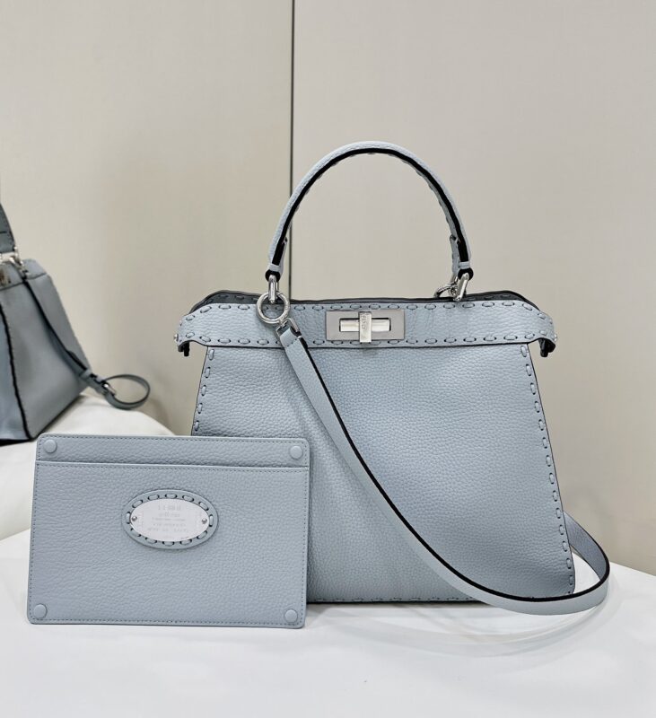 Replica Fendi Peekaboo Sky Blue - Best Fake Designer Bags