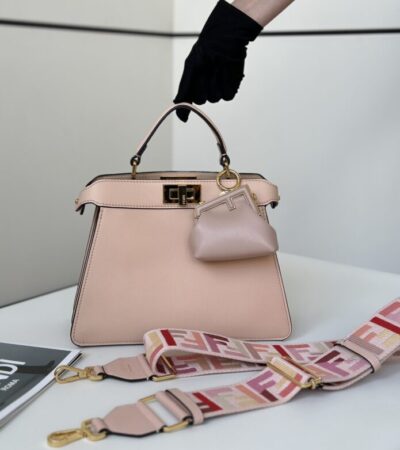 Replica Fendi Peekaboo Medium Pink - Best Fake Designer Bags