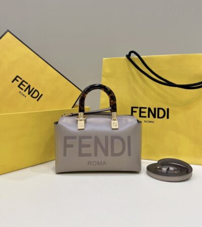 Replica Fendi By The Way Boston Dark Beige - Best Fake Designer Bags