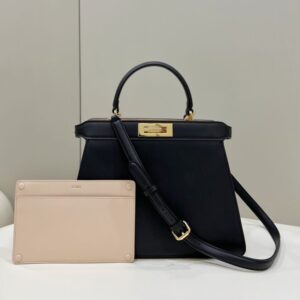 Replica Fendi Peekaboo Medium Black - Best Fake Designer Bags