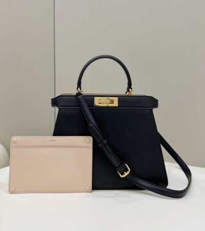 Replica Fendi Peekaboo Medium Black - Best Fake Designer Bags