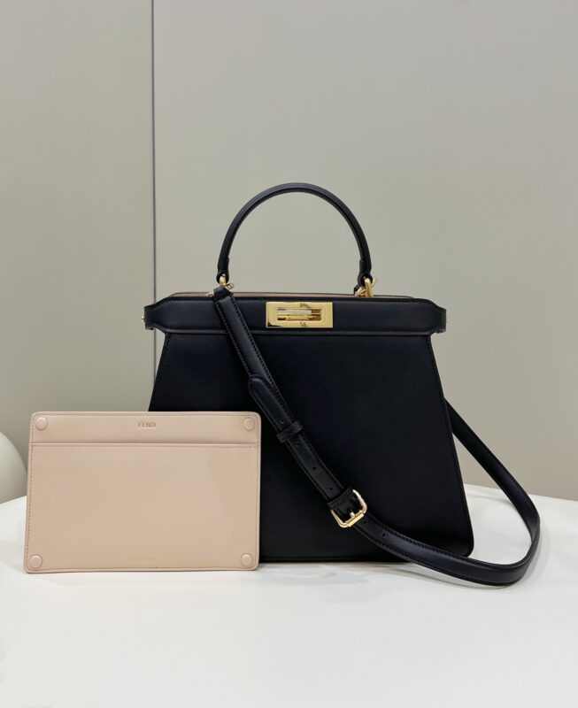 Replica Fendi Peekaboo Medium Black - Best Fake Designer Bags