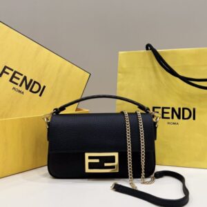 Replica Fendi Baguette Small Black - Best Fake Designer Bags