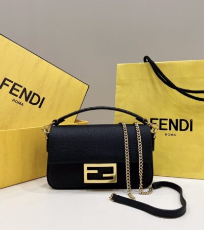 Replica Fendi Baguette Small Black - Best Fake Designer Bags