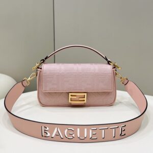 Replica Fendi Baguette FF Pink - Best Fake Designer Bags