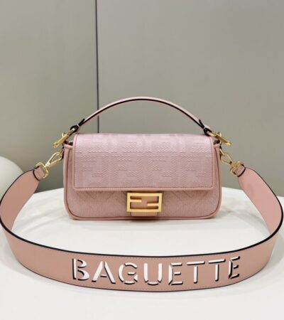 Replica Fendi Baguette FF Pink - Best Fake Designer Bags