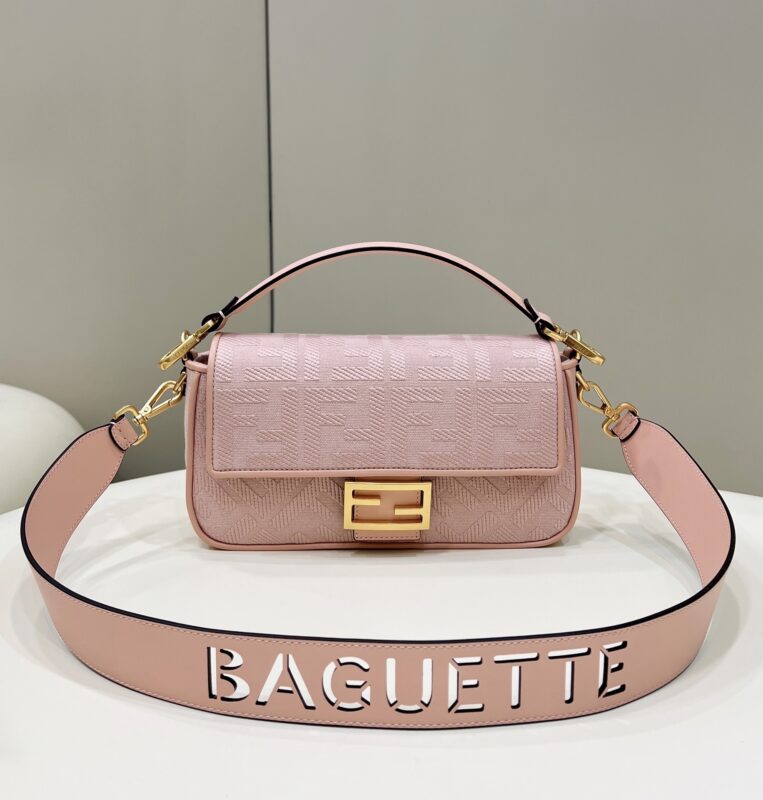 Replica Fendi Baguette FF Pink - Best Fake Designer Bags
