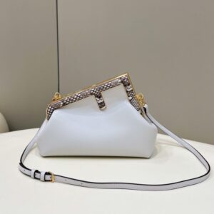 Replica Fendi  First White Python - Best Fake Designer Bags