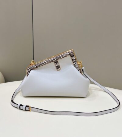 Replica Fendi  First White Python - Best Fake Designer Bags