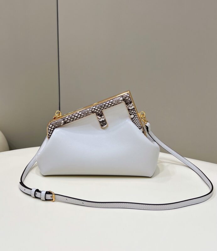 Replica Fendi  First White Python - Best Fake Designer Bags