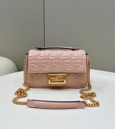 Replica Fendi Baguette  Sliding Chain Pink - Best Fake Designer Bags