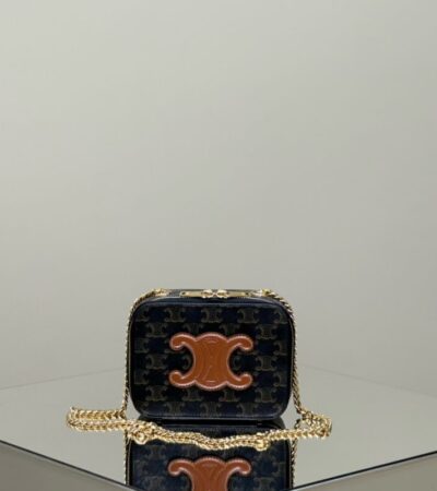 Replica Celine Triomphe Box on Chain - Best Fake Designer Bags