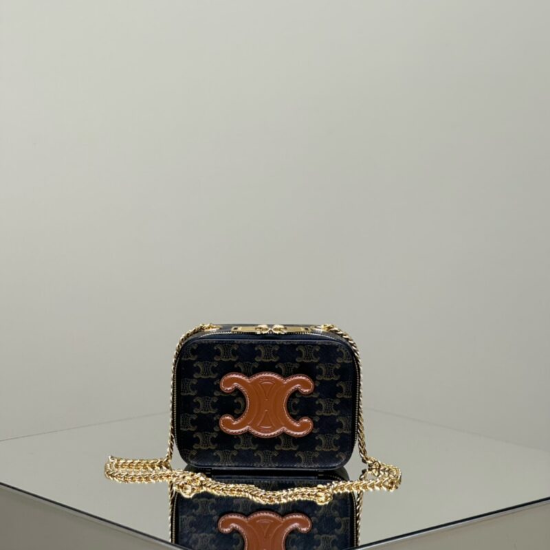 Replica Celine Triomphe Box on Chain - Best Fake Designer Bags