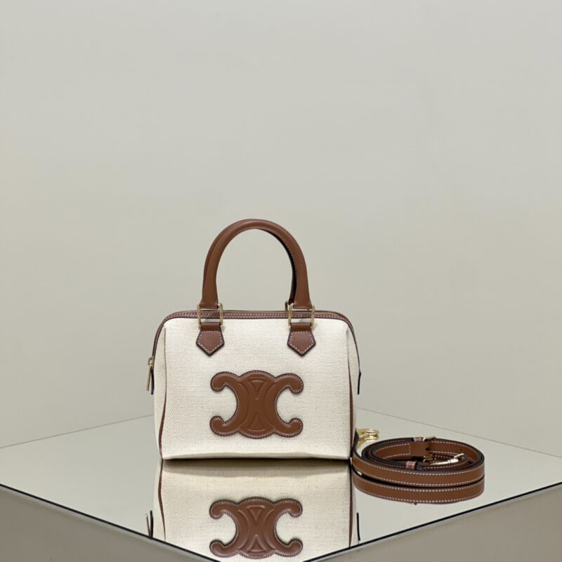 Replica Celine Triomphe Boston White - Best Fake Designer Bags