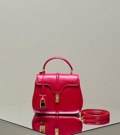 Replica Celine Mini 16 Red - Best Fake Designer Bags