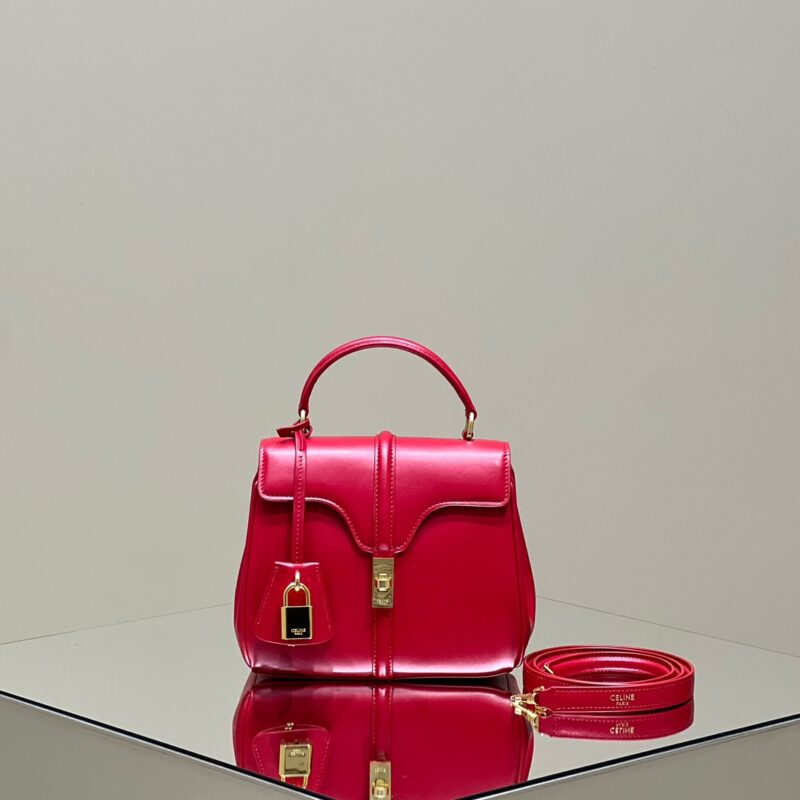 Replica Celine Mini 16 Red - Best Fake Designer Bags