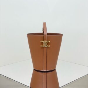 Replica Celine Triomphe Bucket Bag Brown - Best Fake Designer Bags