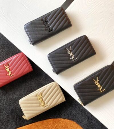 Replica Yves Saint Laurent Long Zippered Wallet - Best Fake Designer Bags