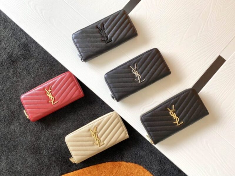 Replica Yves Saint Laurent Long Zippered Wallet - Best Fake Designer Bags