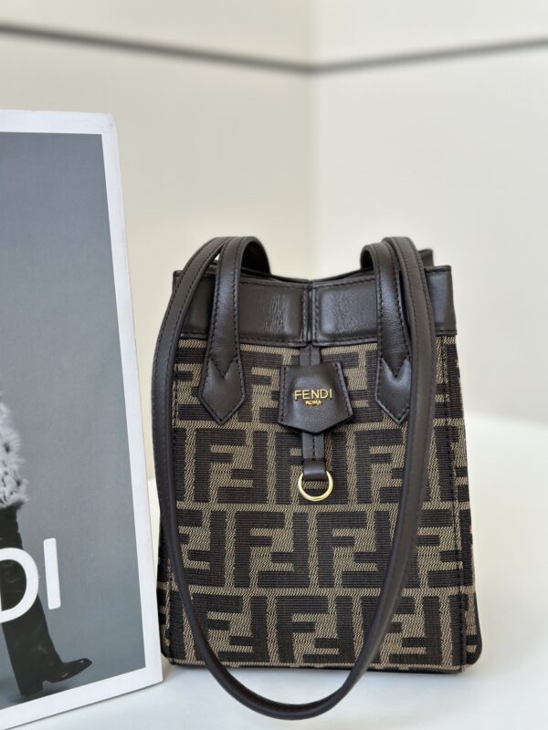 Replica Fendi Origami Small Brown Cotton - Best Fake Designer Bags