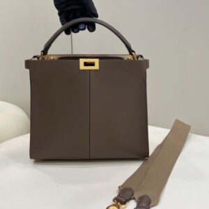 Replica Fendi Peekaboo X Lite Brown - Best Fake Designer Bags