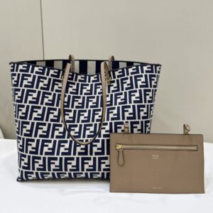Replica Fendi Two Side Small Tote Blue - Best Fake Designer Bags