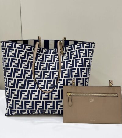 Replica Fendi Two Side Small Tote Blue - Best Fake Designer Bags