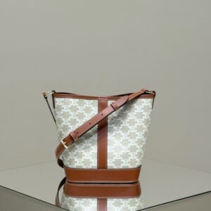 Replica Celine Triomphe Bucket White - Best Fake Designer Bags