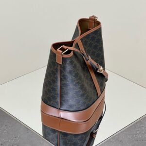 Replica Celine Triomphe Bucket Brown - best quality luxury bag dupe