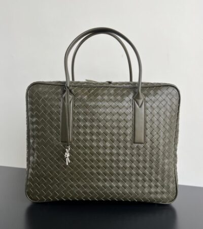 Replica Bottega Veneta Travel Briefcase Dark Green - Best Fake Designer Bags
