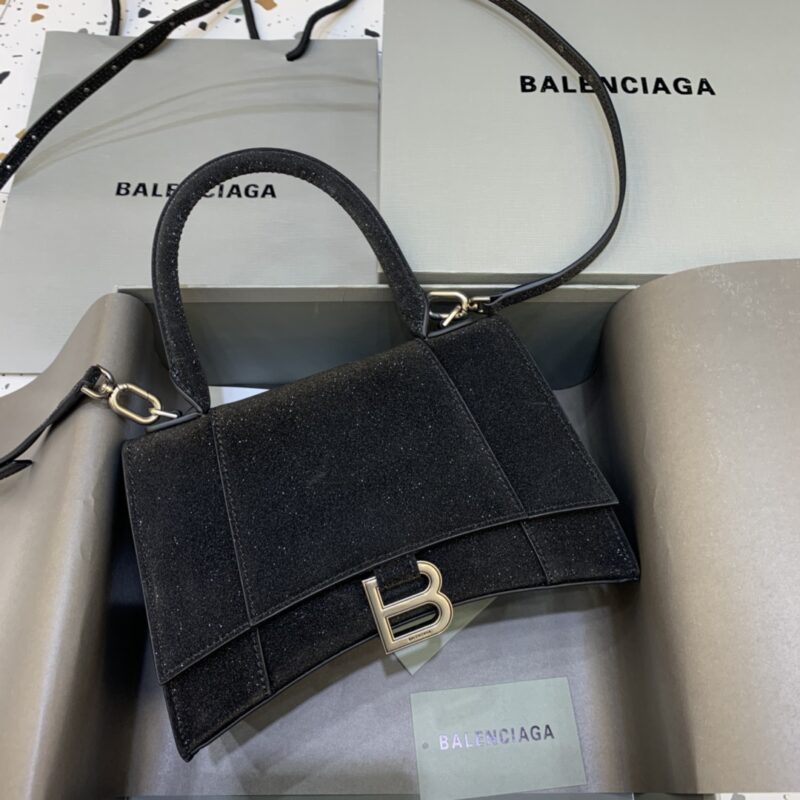 Replica Balenciaga Hourglass Shine Black - Best Fake Designer Bags