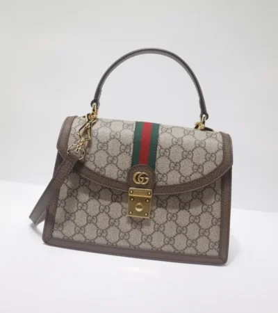 Replica GUCCI OPHIDIA SMALL TOP HANDLE BAG WITH WEB - Best Fake Designer Bags