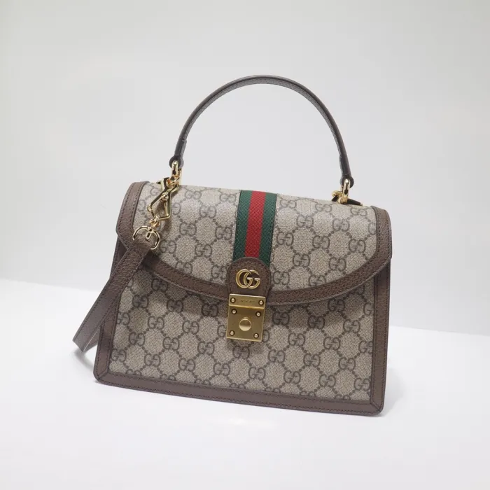 Replica GUCCI OPHIDIA SMALL TOP HANDLE BAG WITH WEB - Best Fake Designer Bags
