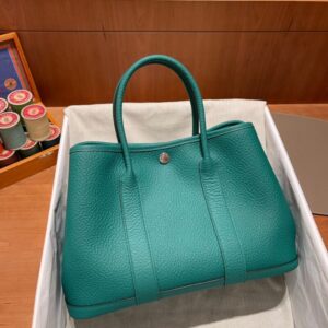 Replica Hermes Garden Party 30cm Very Jade - Best Fake Designer Bags