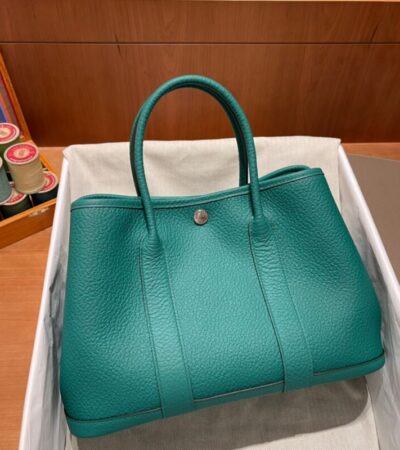 Replica Hermes Garden Party 30cm Very Jade - Best Fake Designer Bags