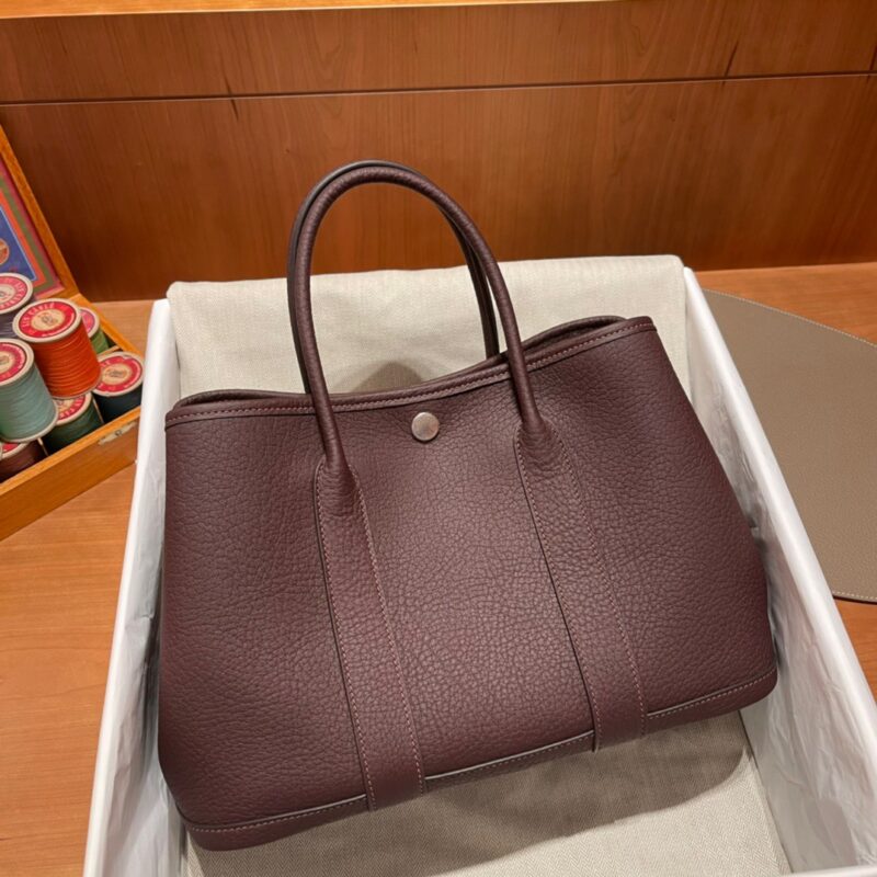 Replica Hermes Garden Party 30cm Saddle Red - Best Fake Designer Bags