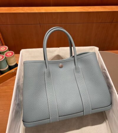 Replica Hermes Garden Party 30cm Azure Ciel - Best Fake Designer Bags