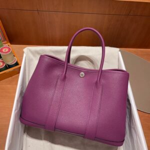 Replica Hermes Garden Party 30cm Purple - Best Fake Designer Bags