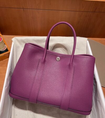 Replica Hermes Garden Party 30cm Purple - Best Fake Designer Bags