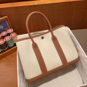 Replica Hermes Garden Party 30cm Beige Canvas - Best Fake Designer Bags