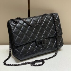 Replica CHANEL 2.55 Bag Large Black - Best Fake Designer Bags