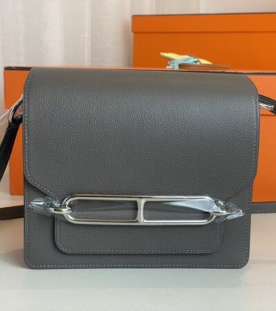 Replica Hermes Sac Roulis Grey - Best Fake Designer Bags