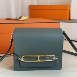 Replica Hermes Sac Roulis Almond Green - Best Fake Designer Bags