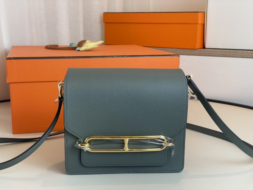 Replica Hermes Sac Roulis Almond Green - Best Fake Designer Bags