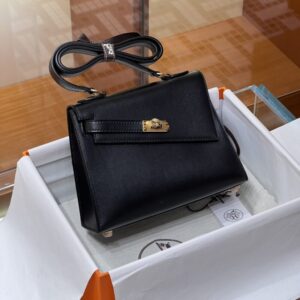Replica Hermes Kelly Desordre Black - Best Fake Designer Bags