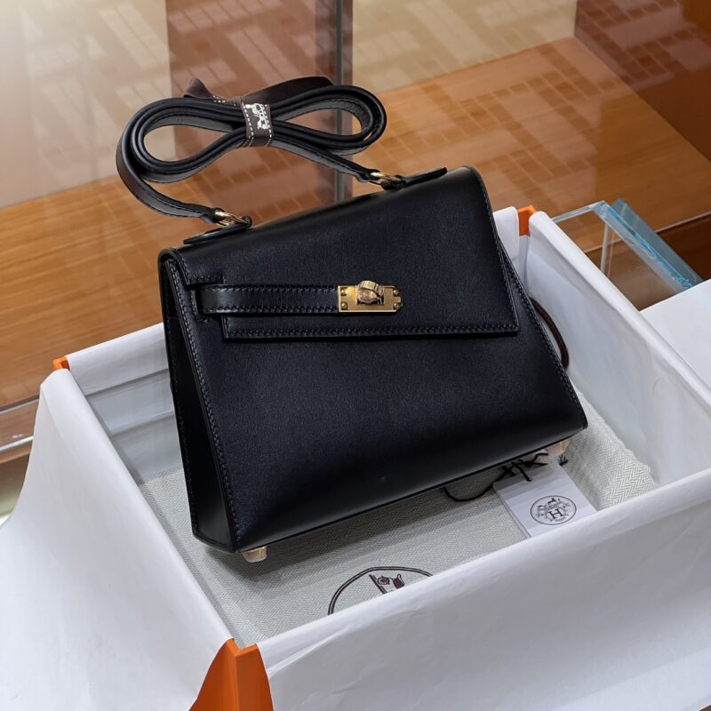 Replica Hermes Kelly Desordre Black - Best Fake Designer Bags