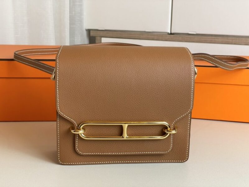 Replica Hermes Sac Roulis Brown - Best Fake Designer Bags